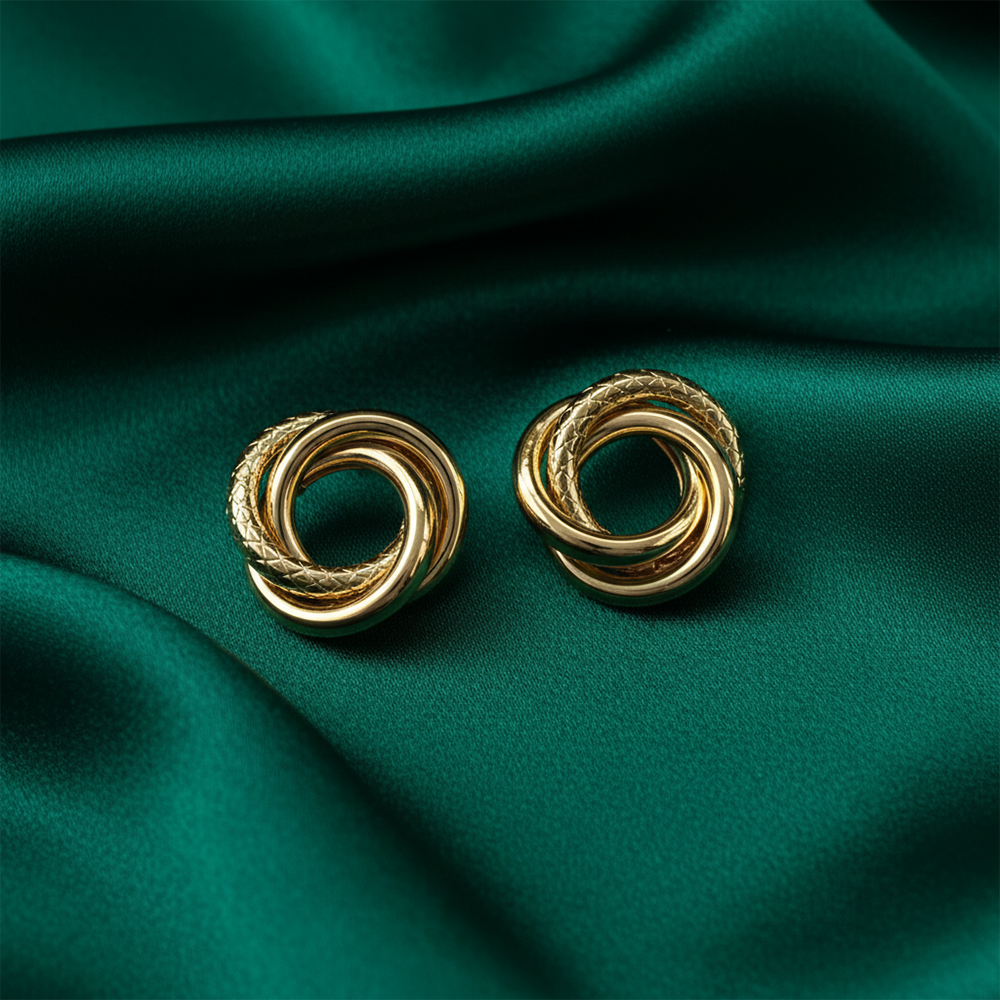 The99Jewel Minimal Gold Plated Anti-Tarnish Earrings Stud