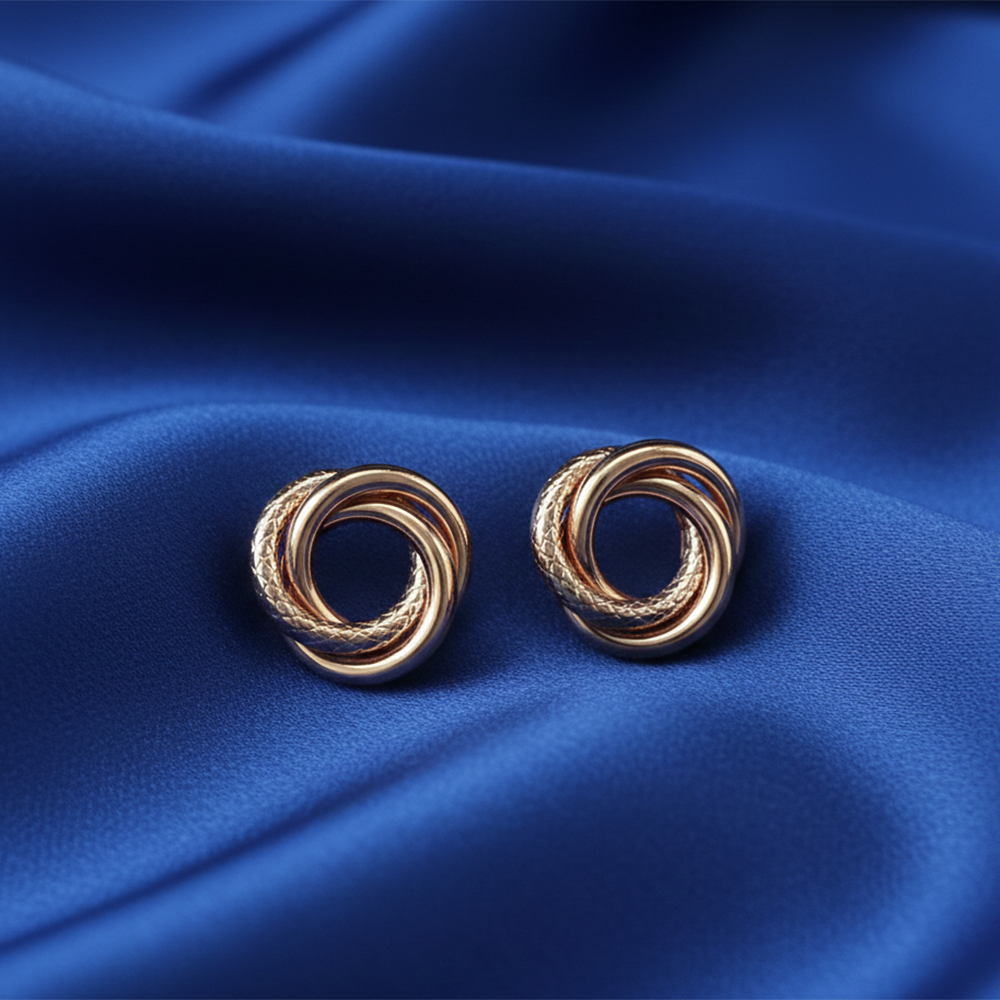 The99Jewel Durable Rose Gold Plated Anti-Tarnish Stud Earrings