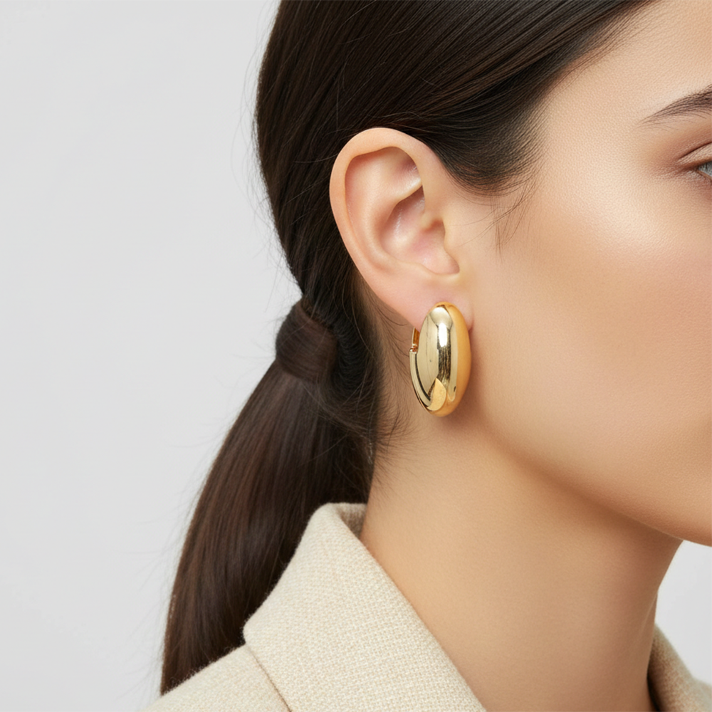 The99Jewel Oval Shape Anti Tarnish Earrings