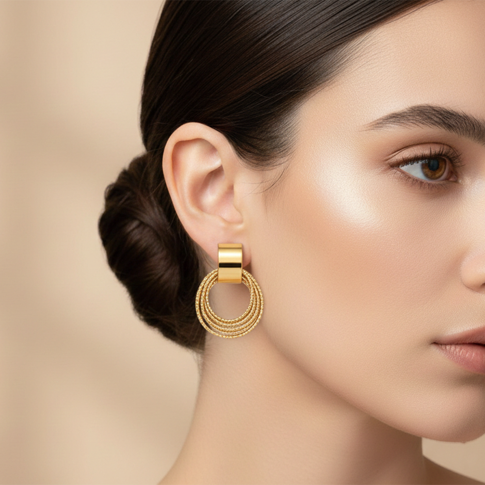 The99Jewel Stylish Gold Plated Earrings