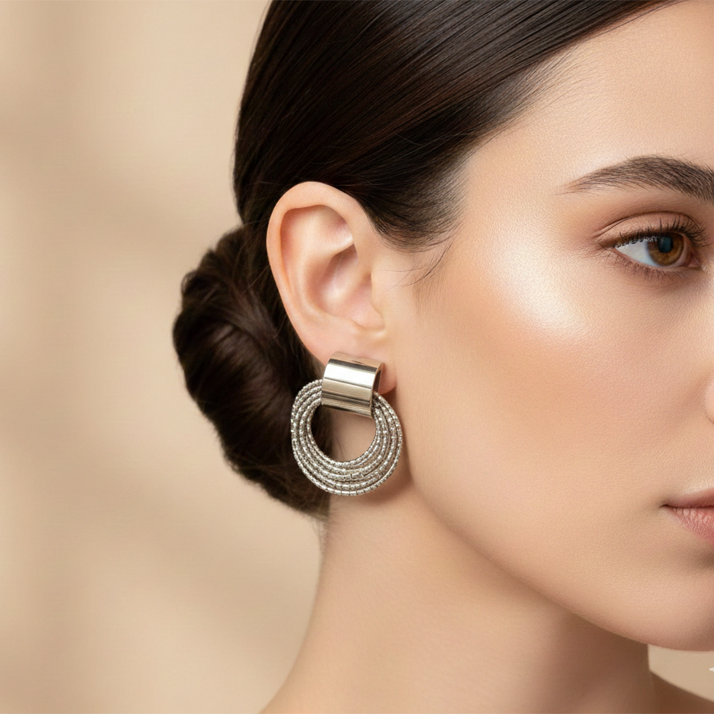 The99Jewel Stylish Silver Plated Earrings