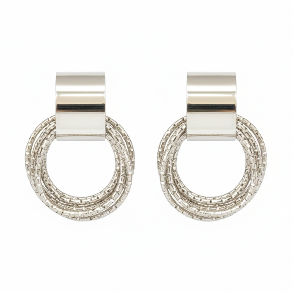 The99Jewel Stylish Silver Plated Earrings
