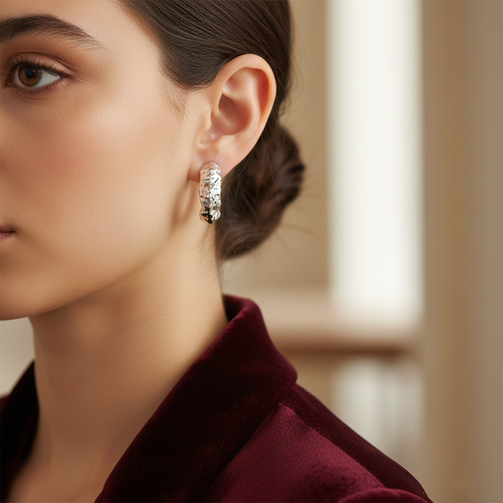 The99Jewel Stylish Silver Plated Earrings