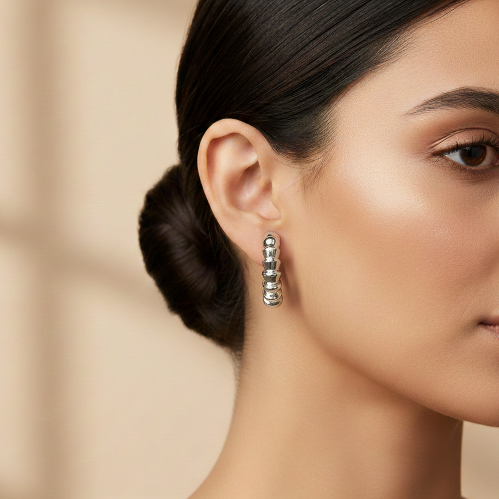 The99Jewel Stylish Silver Plated Earrings