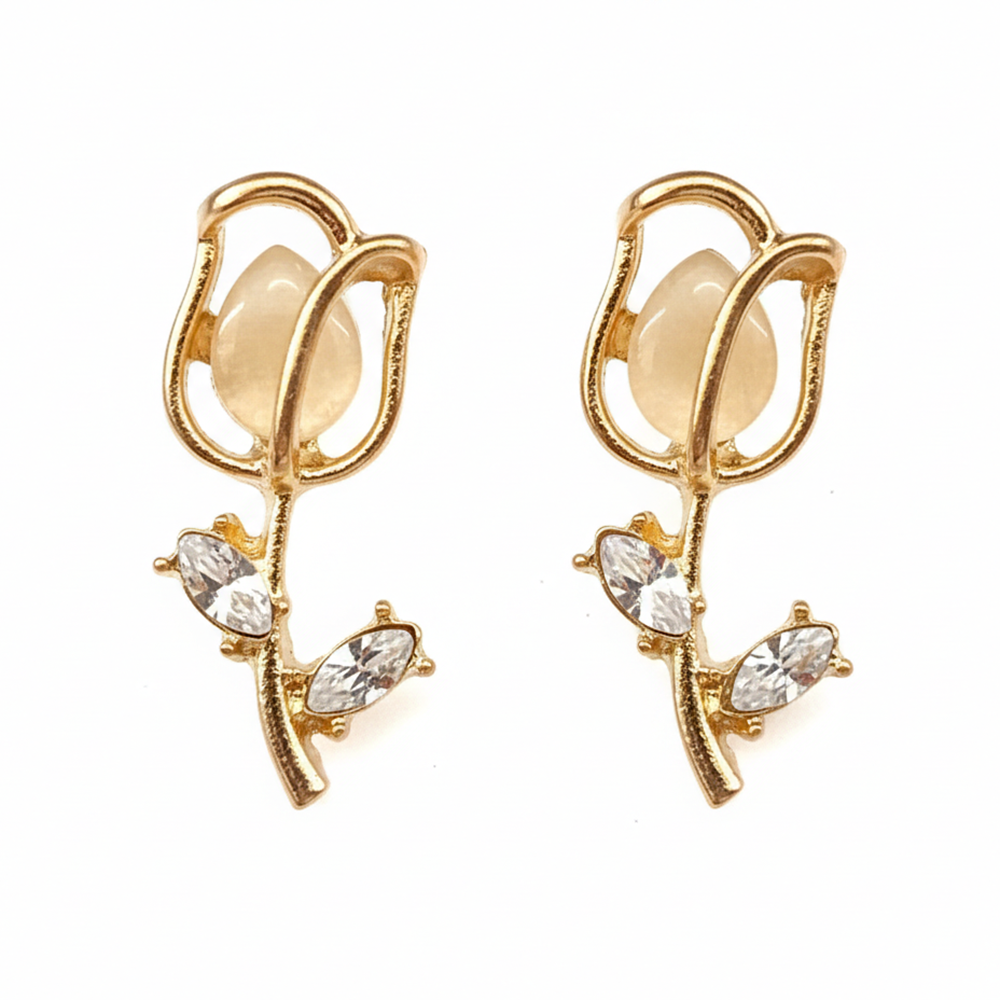 The99Jewel Stylish Gold Plated Tulip Earrings