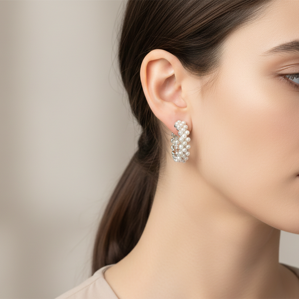 The99Jewel Stylish Silver Plated Earrings