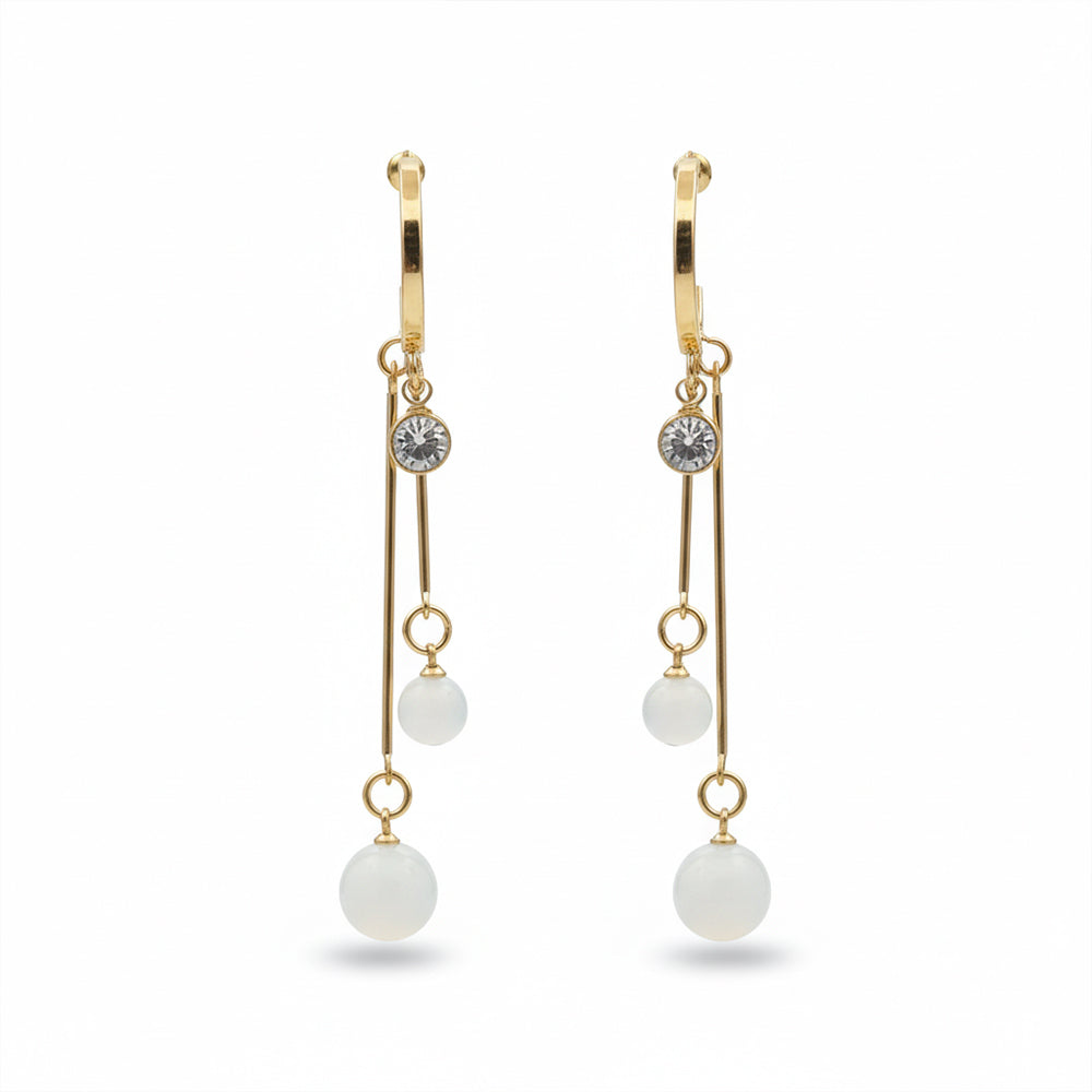 The99Jewel Modern Gold Long Drop Earrings for Women