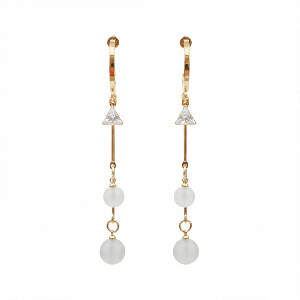 The99Jewel Modern Gold Long Drop Earrings for Women