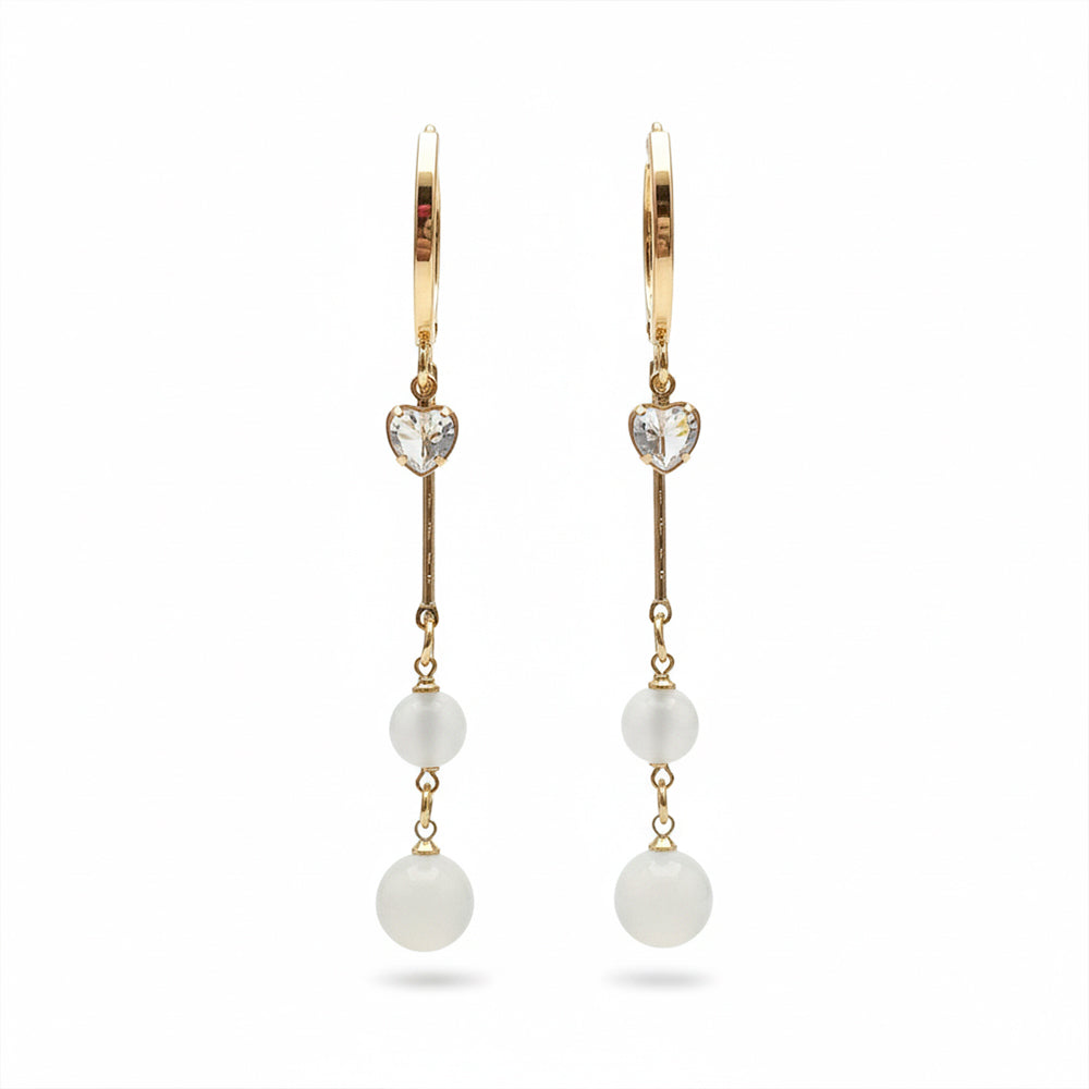 The99Jewel Modern Gold Long Drop Earrings for Women