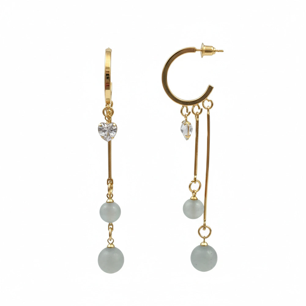 The99Jewel Modern Gold Long Drop Earrings for Women