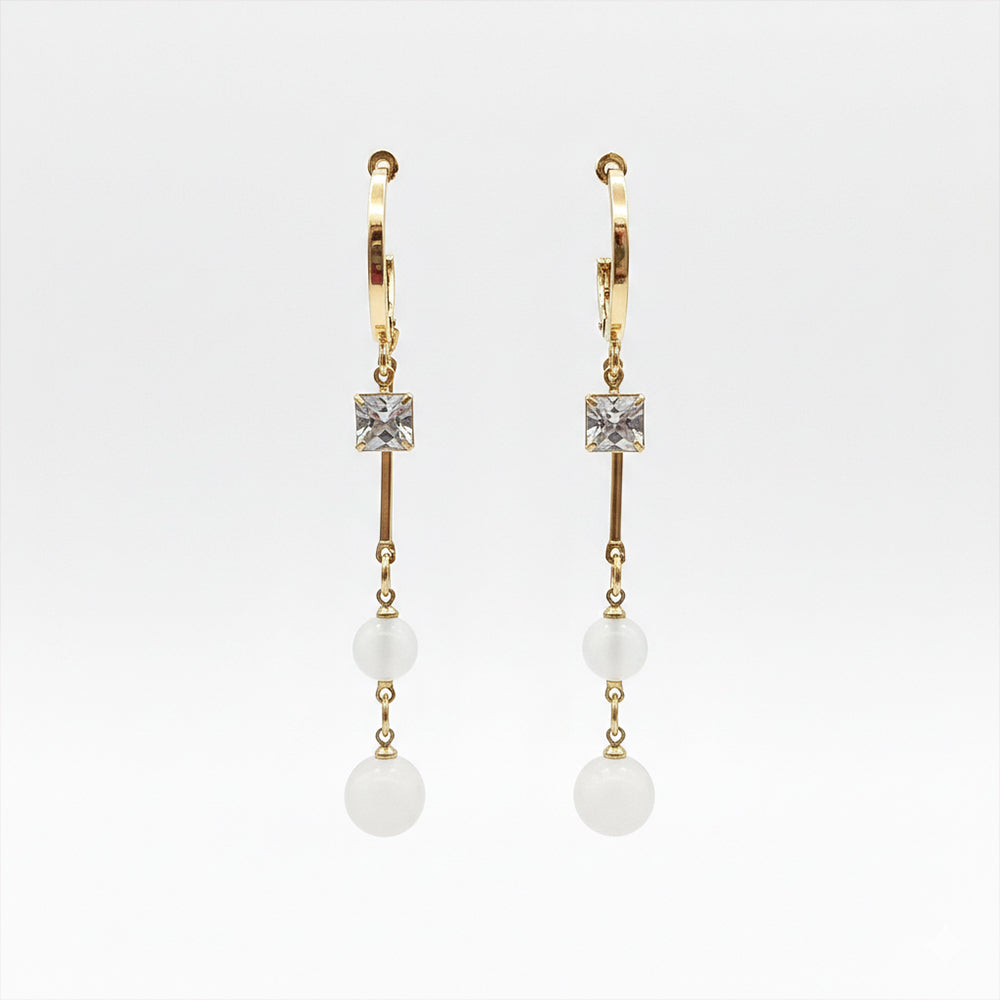 The99Jewel Modern Gold Long Drop Earrings for Women