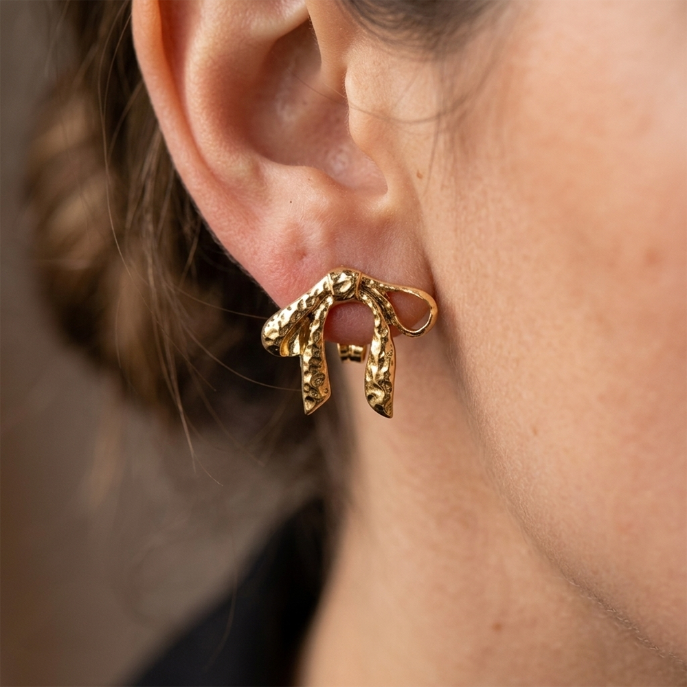 The99Jewel Elegant Anti Tarnish Bow Design Earrings for Women