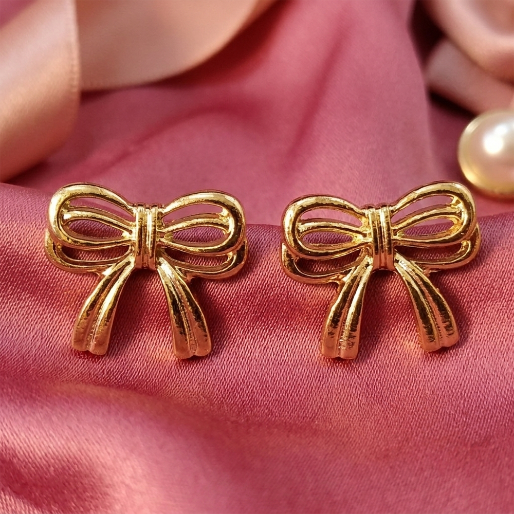 The99Jewel Premium Anti Tarnish Bow Stud Earrings for Women
