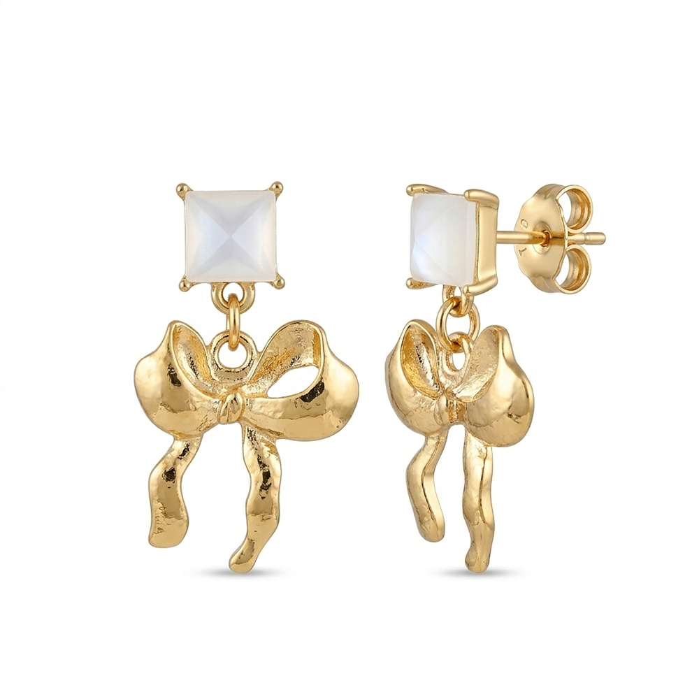 The99Jewel Unique Bow Knot Anti Tarnish Earrings
