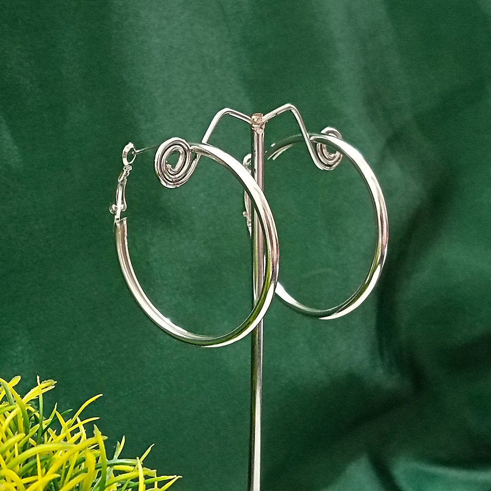 The99Jewel Silver Plated Hoop Earrings