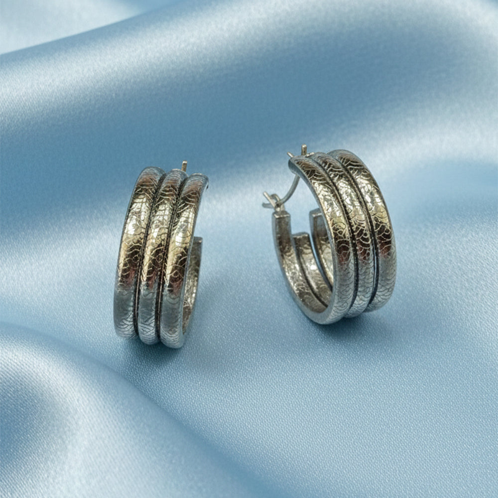 The99Jewel Silver Plated Small HoopEarrings