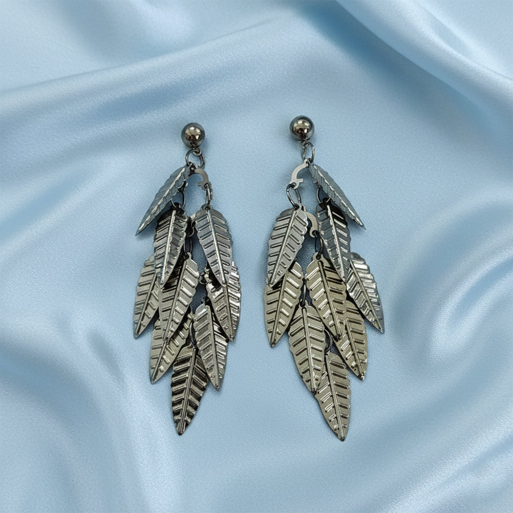 The99Jewel Black LeafEarrings