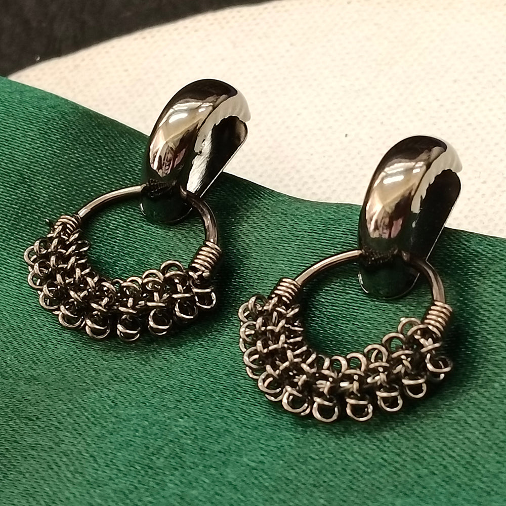 The99Jewel Black Plated Stylish Earrings