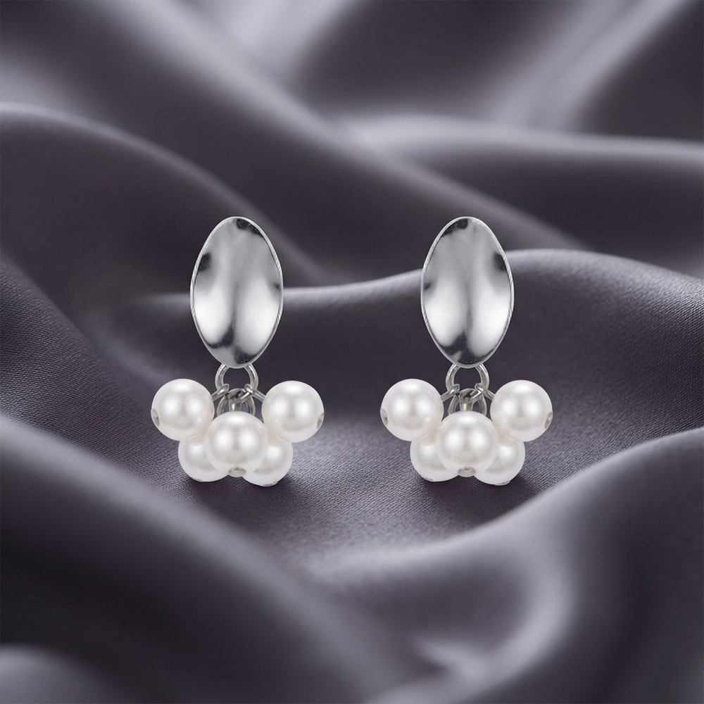The99Jewel Silver Plated  Pearl Drop Earrings for Women