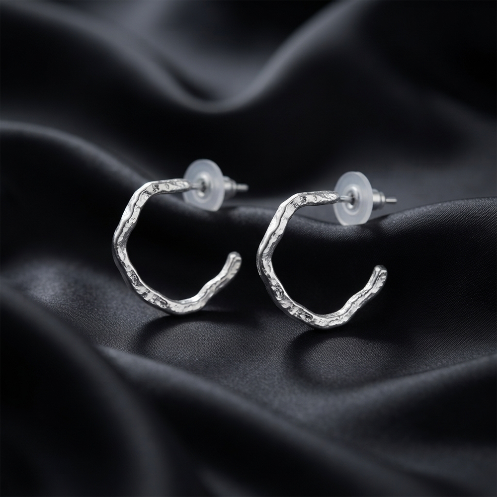 The99Jewel Trendy Silver Geometric Hoop Earrings for Women
