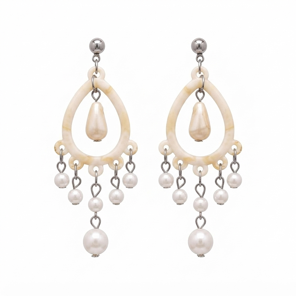The99Jewel Bohemian Shell & Pearl Drop Dangler Earrings for Women