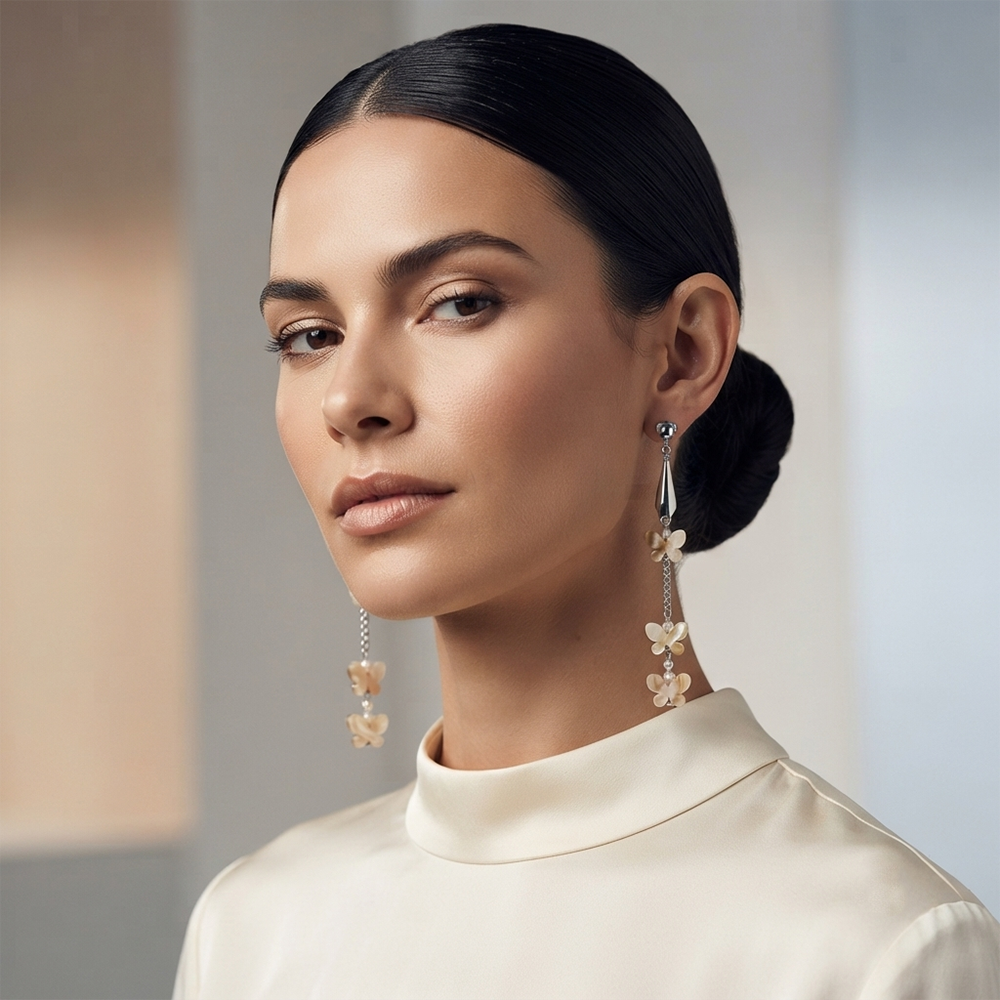 The99Jewel Bohemian Shell & Pearl Drop Dangler Earrings for Women