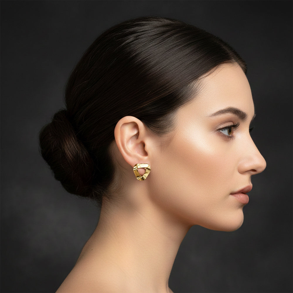 The99Jewel Gold Plated Stylish Stud Earrings
