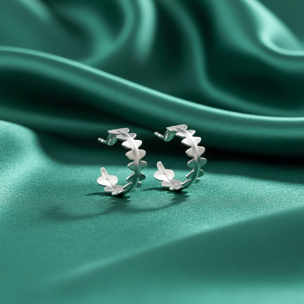 The99Jewel Silver Plated Stylish Small Hoop Earrings