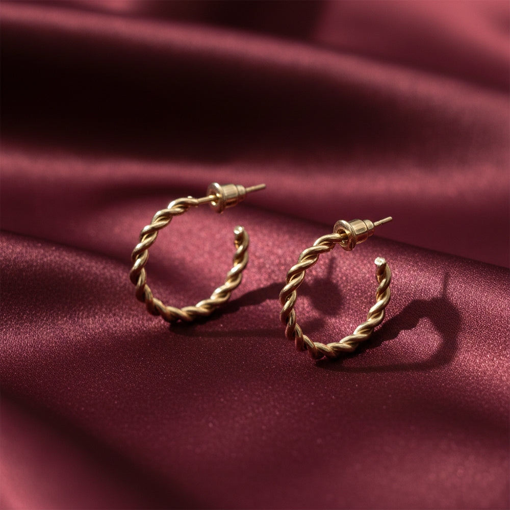 The99Jewel Gold Plated Stylish Small Hoop Earrings