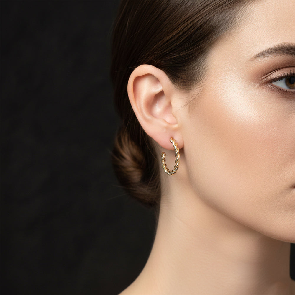 The99Jewel Gold Plated Stylish Small Hoop Earrings