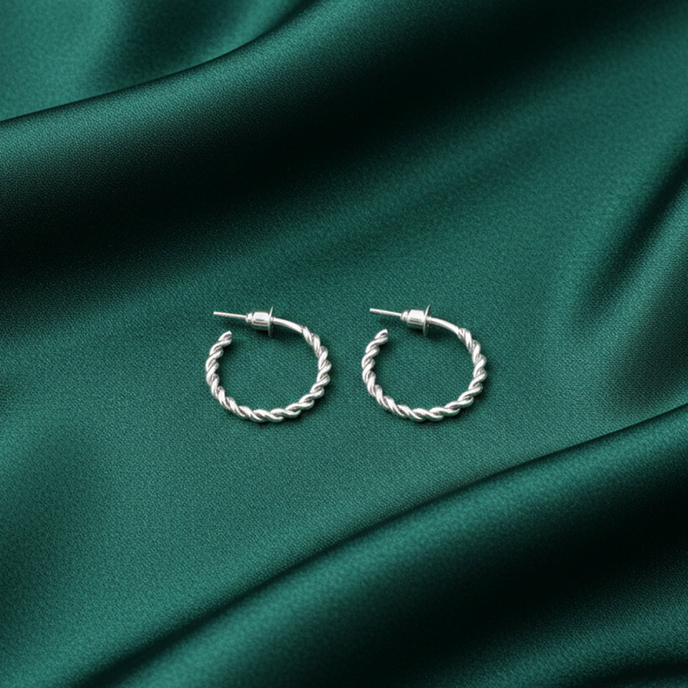 The99Jewel Silver Plated Stylish Small Hoop Earrings