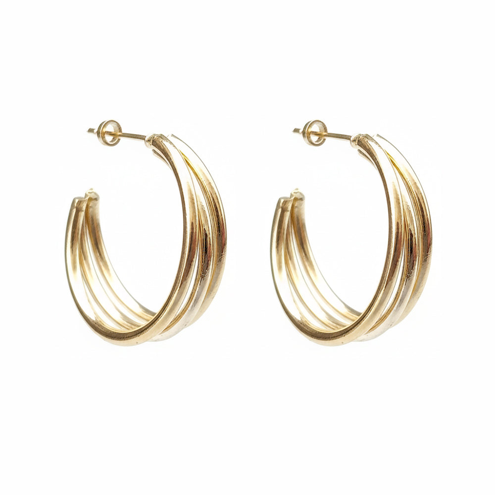 The99Jewel Gold Plated Stylish Hoop Earrings