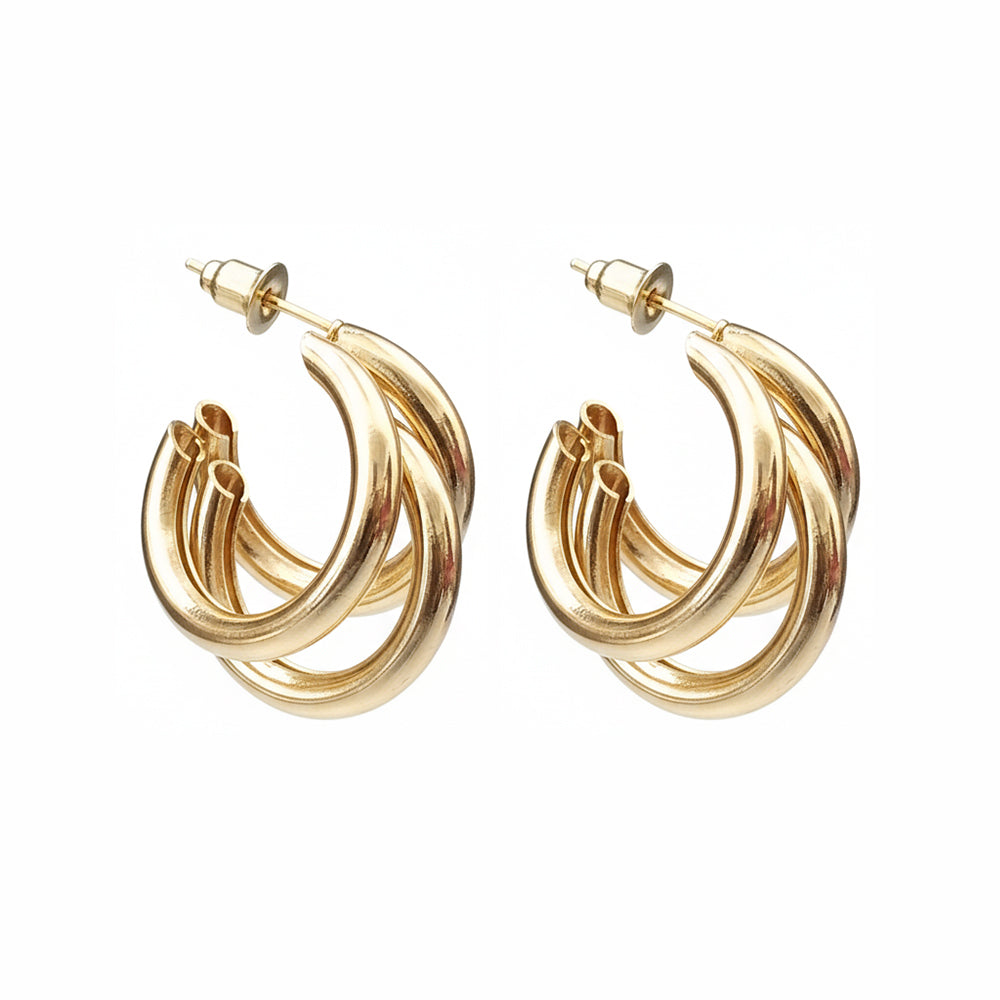 The99Jewel Gold Plated Stylish Hoop Earrings