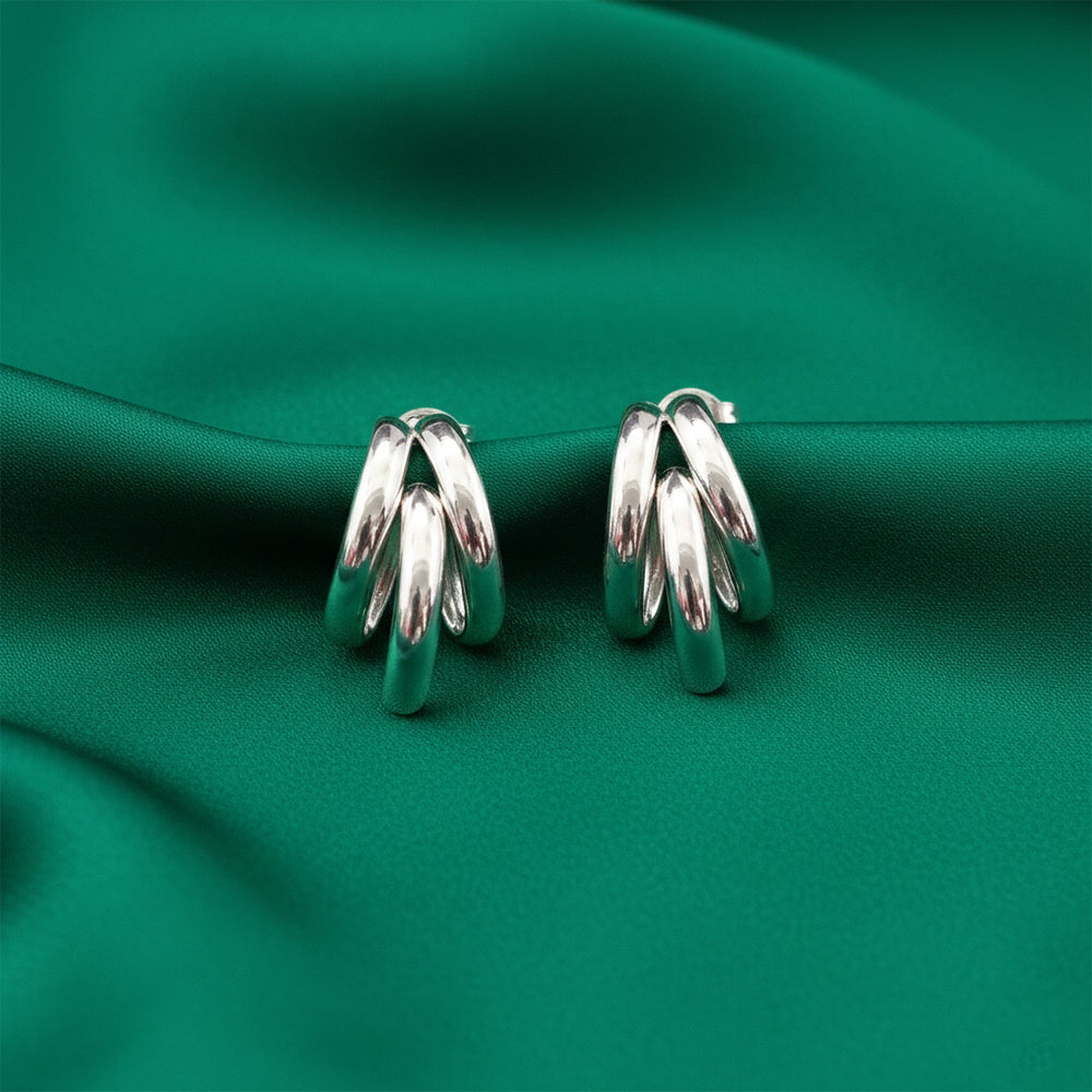 The99Jewel Silver Plated Stylish Hoop Earrings