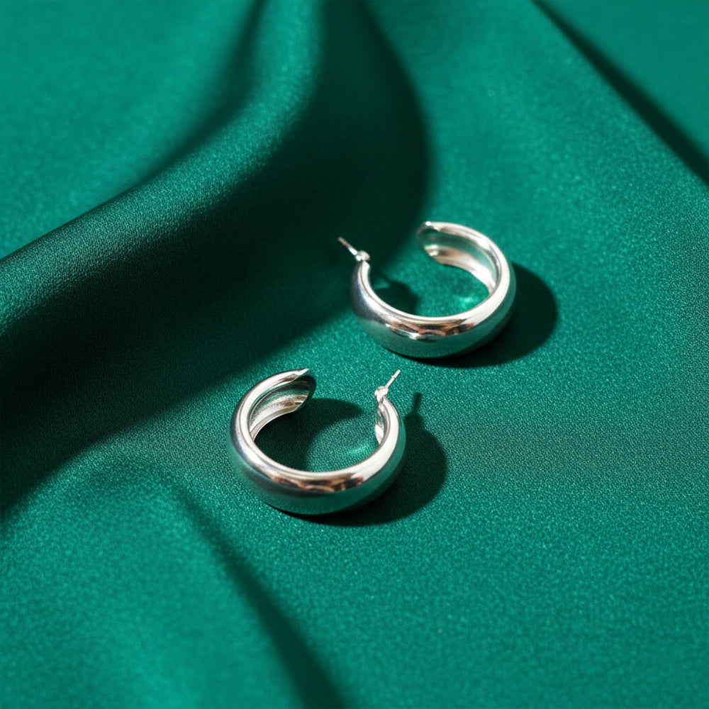 The99Jewel Silver Plated Stylish Hoop Earrings