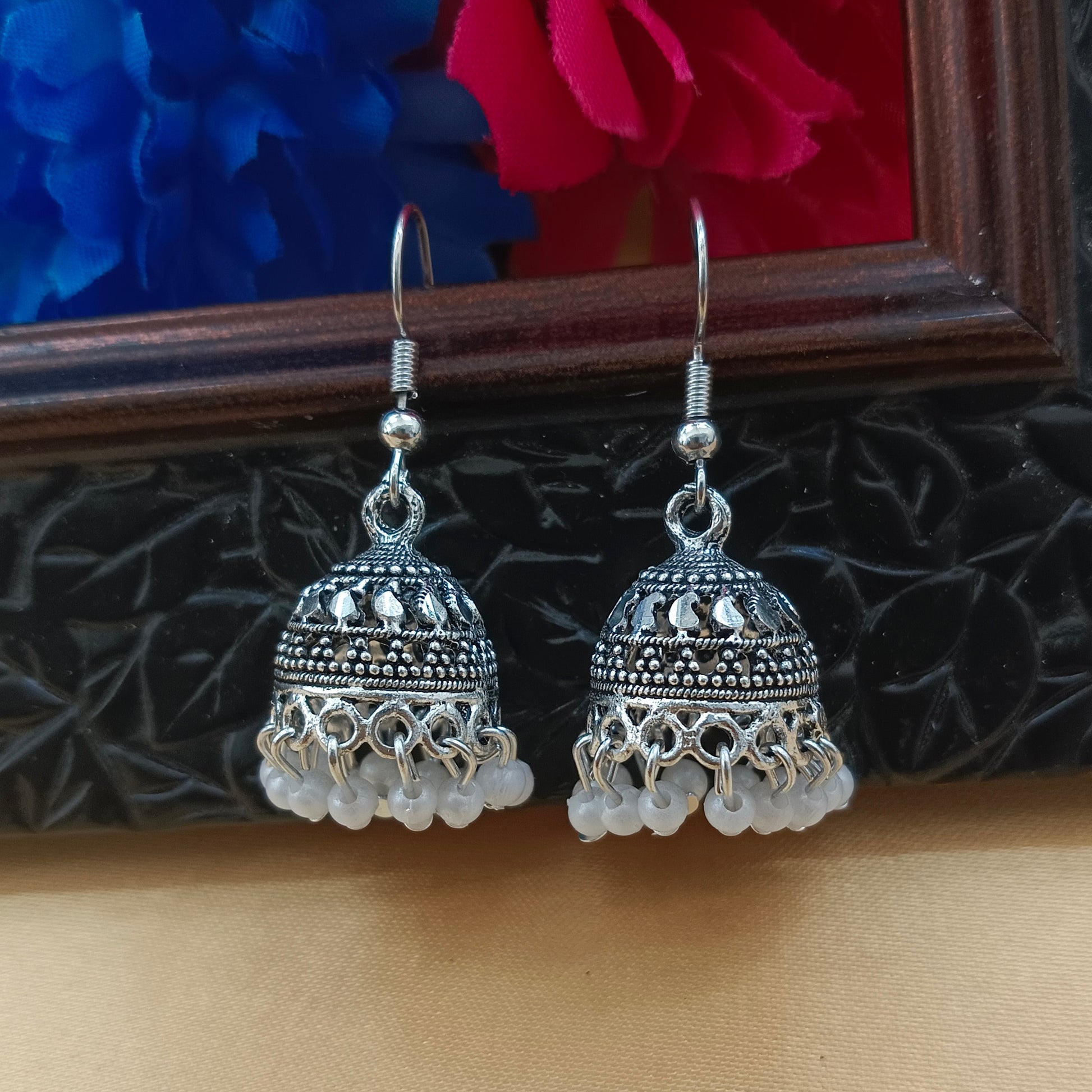 The99Jewel  Oxidised Plated  Jhumki Earrings
