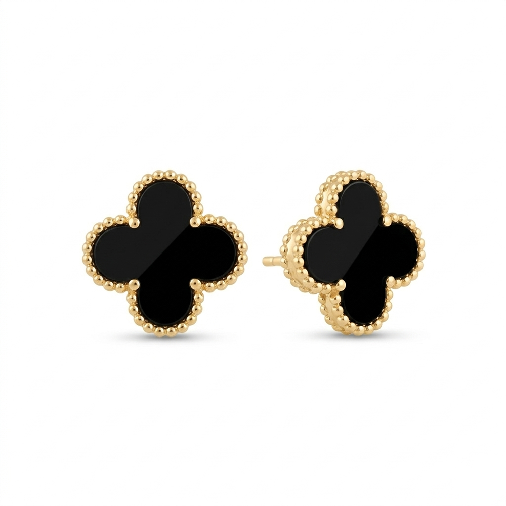 The99Jewel Clover Shape Small Stud Earrings
