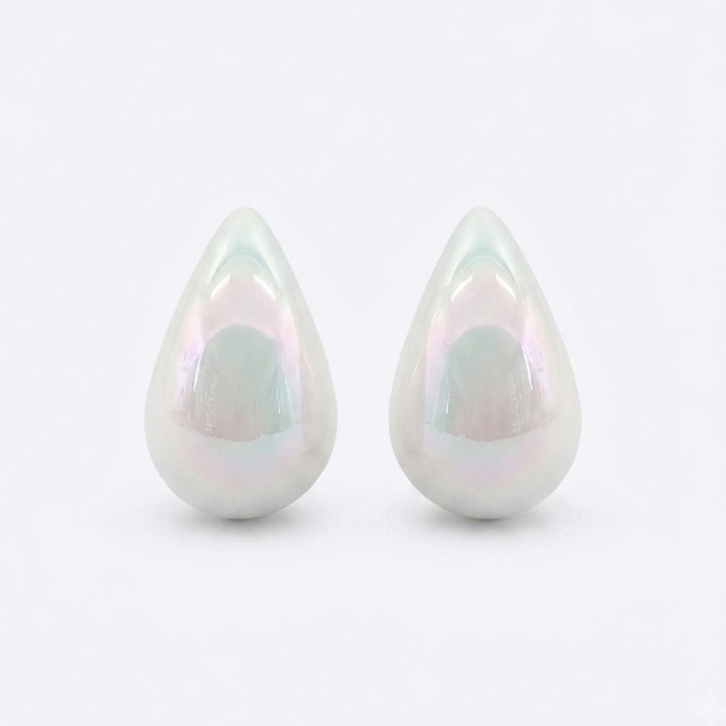The99Jewel Glossy Teardrop Stud Earrings for Women