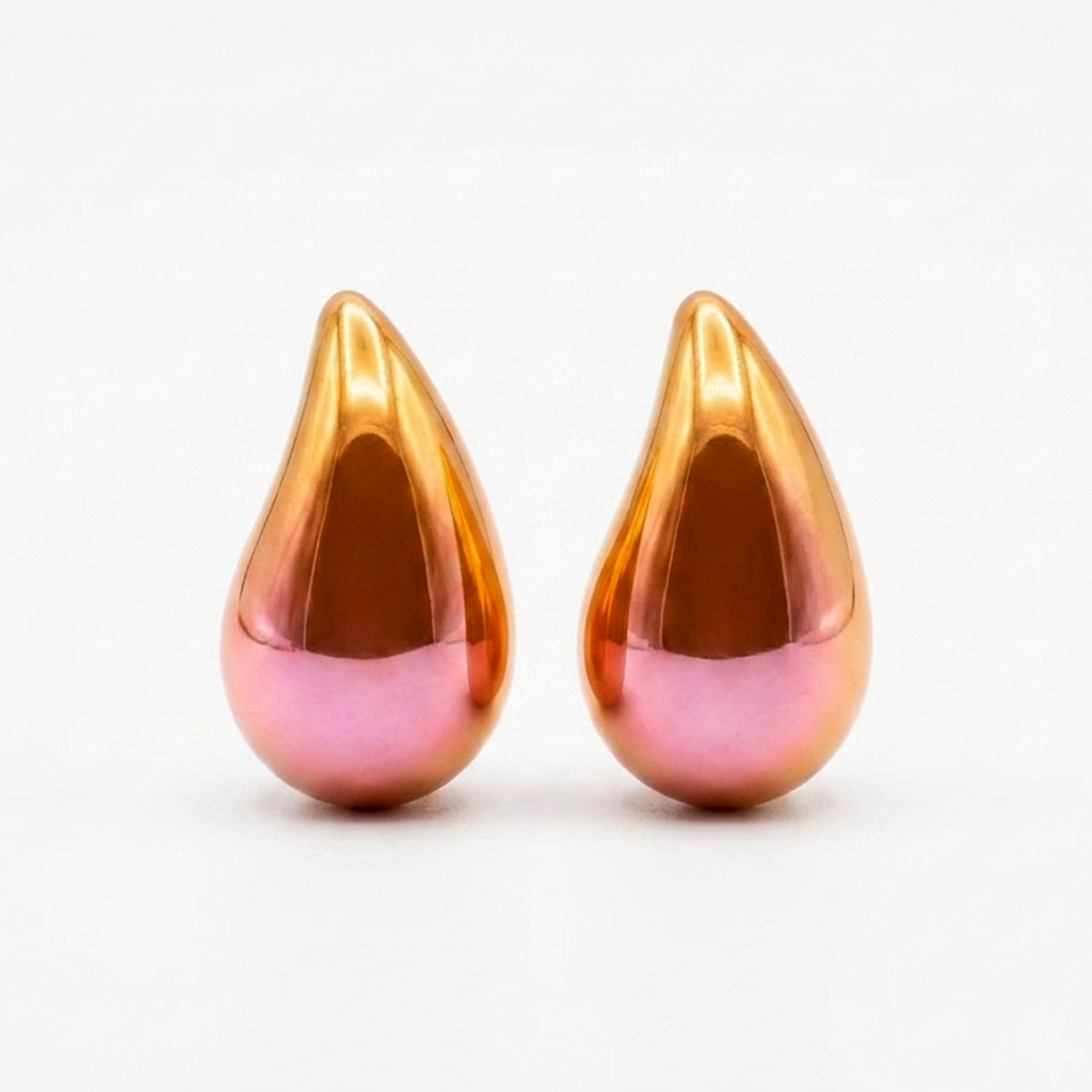 The99Jewel Glossy Teardrop Stud Earrings for Women