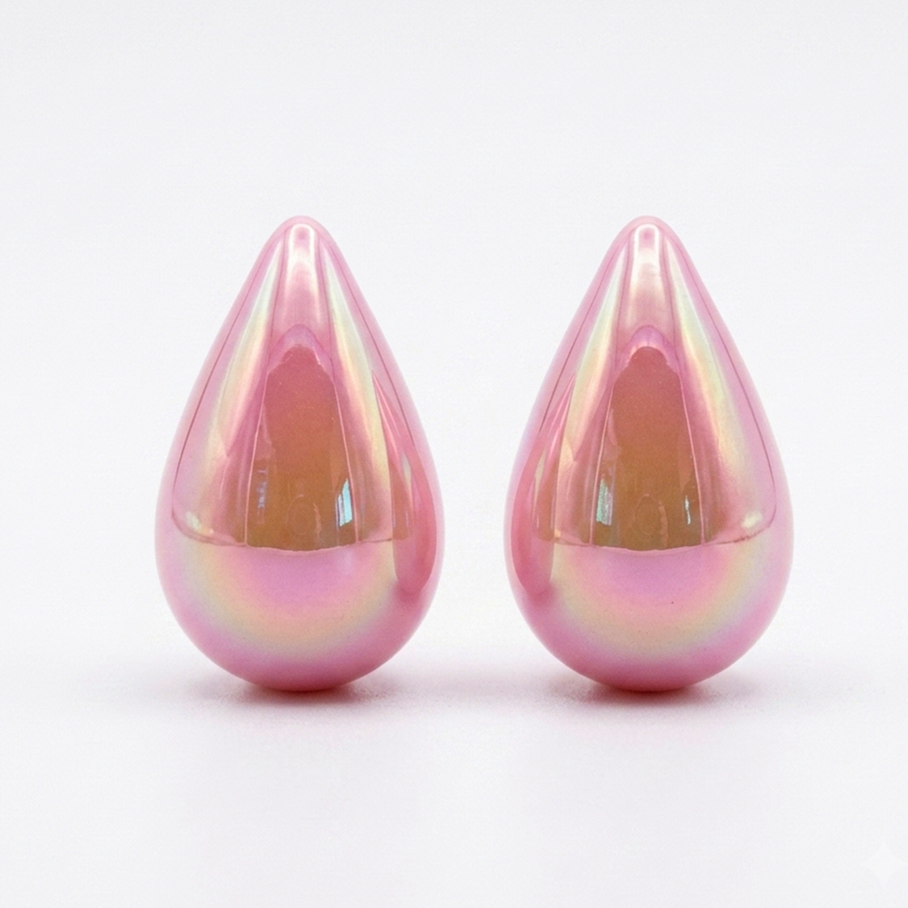 The99Jewel Glossy Teardrop Stud Earrings for Women