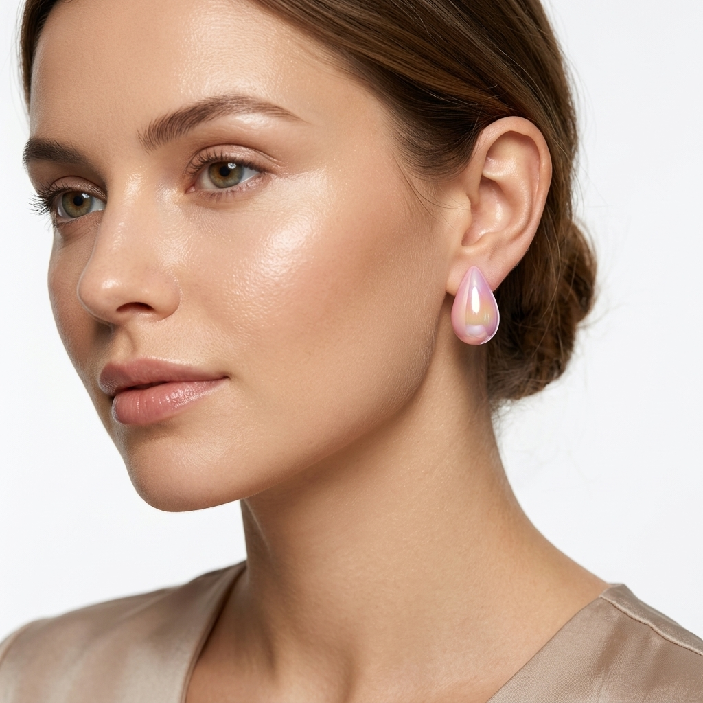 The99Jewel Glossy Teardrop Stud Earrings for Women