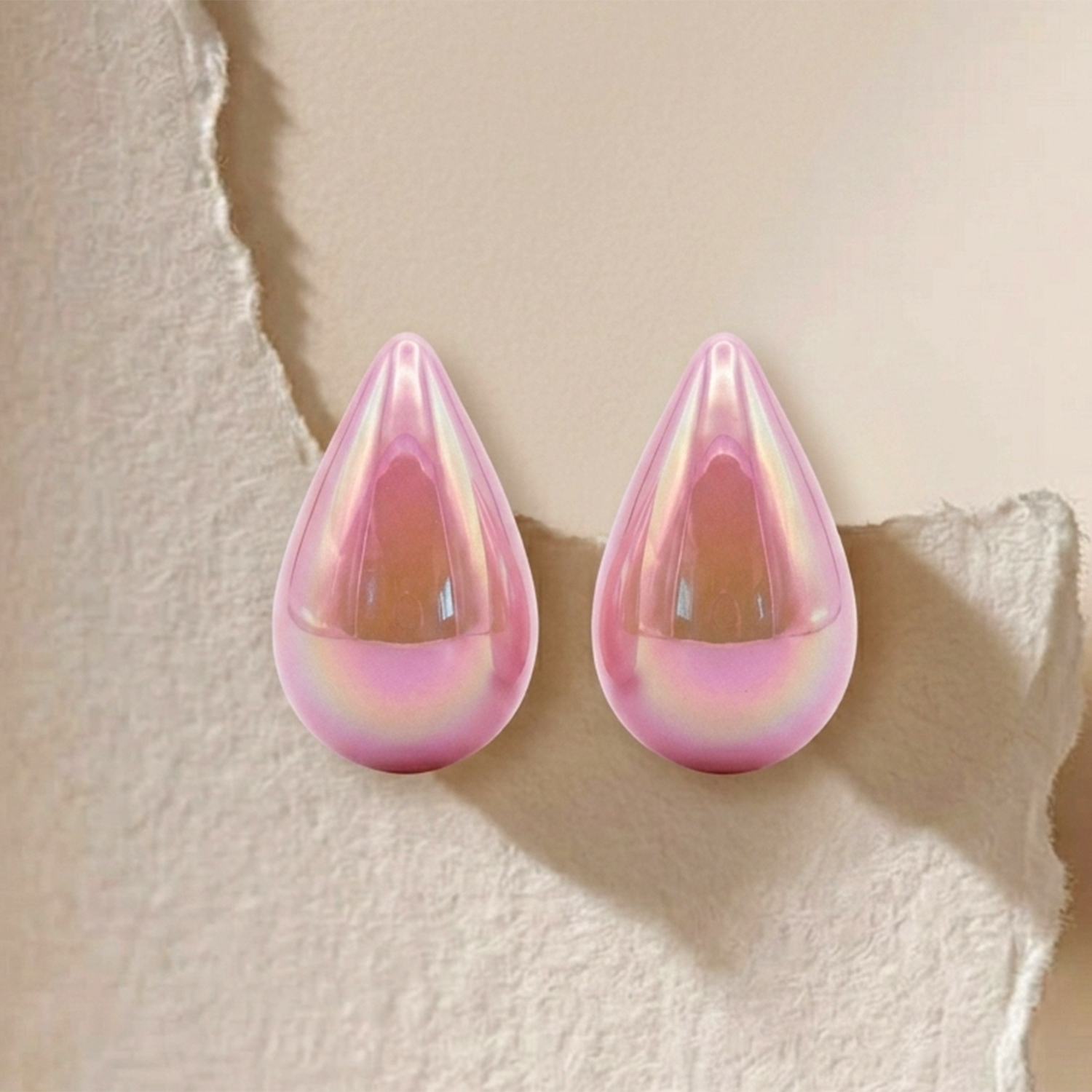 The99Jewel Glossy Teardrop Stud Earrings for Women