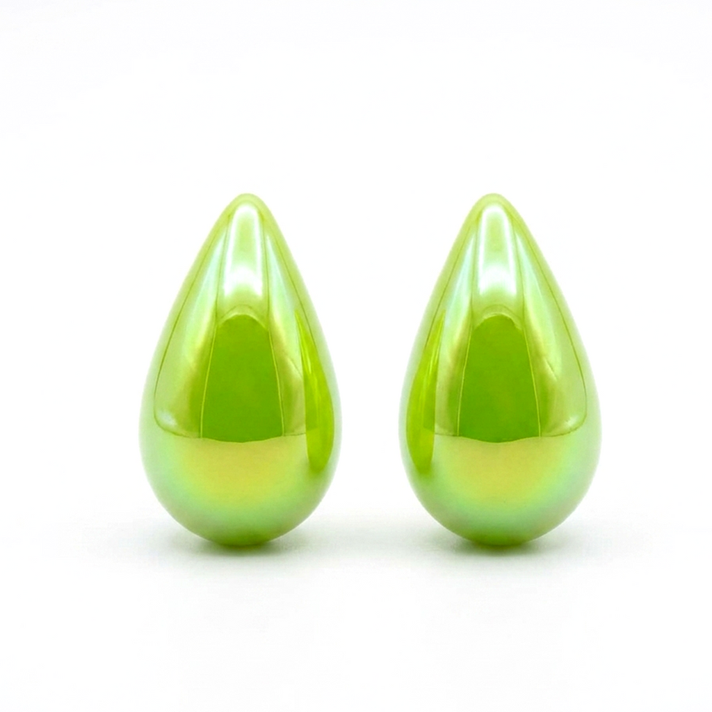 The99Jewel Glossy Teardrop Stud Earrings for Women