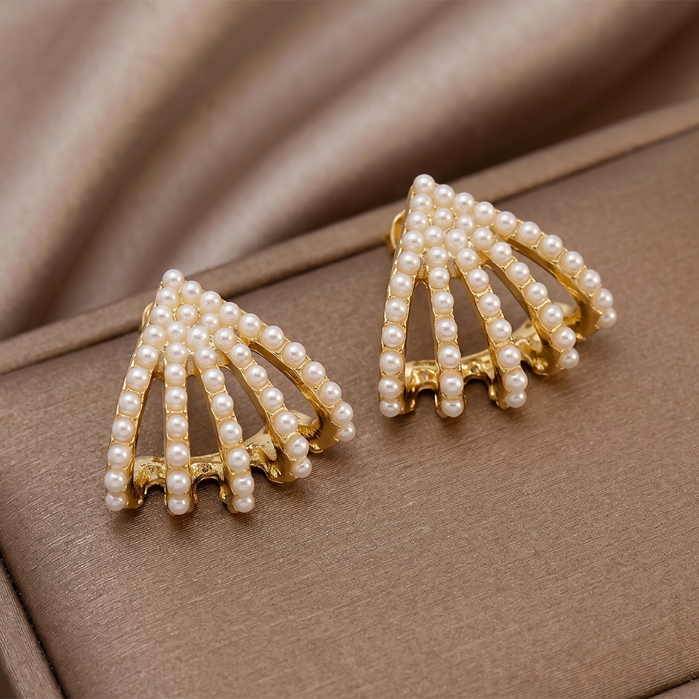 The99Jewel Gold Plated Stylish Pearls Earrings