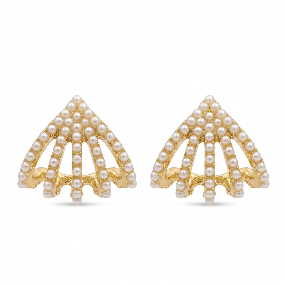 The99Jewel Gold Plated Stylish Pearls Earrings