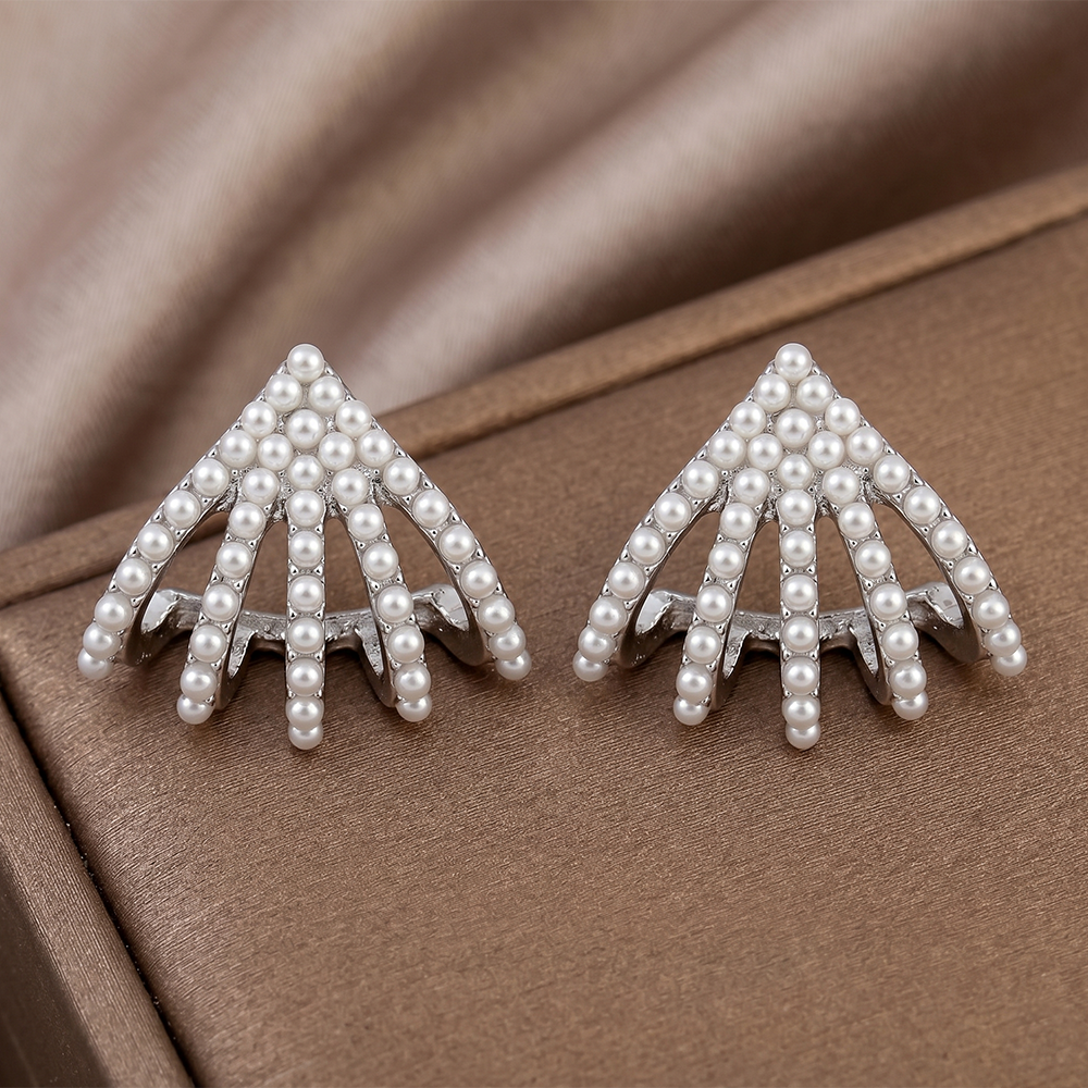 The99Jewel Silver Plated Stylish Pearls Earrings
