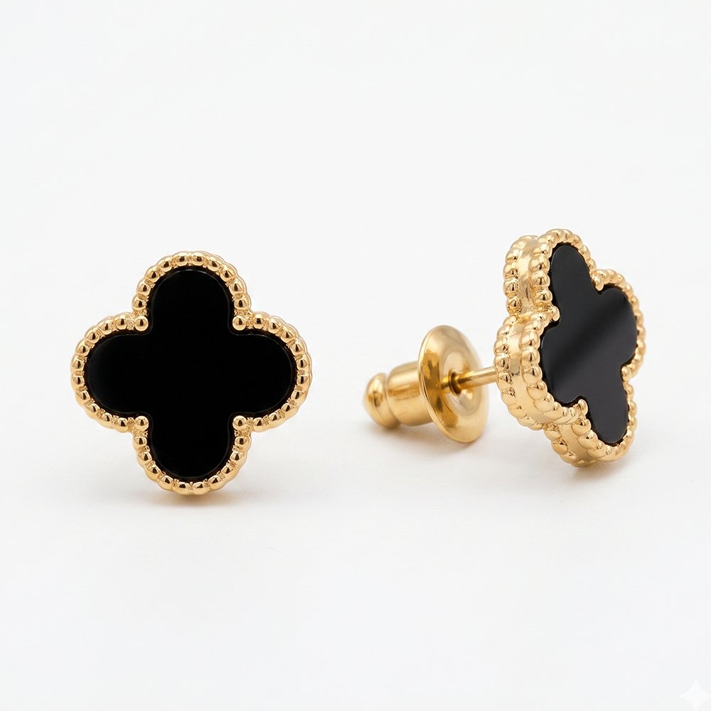 The99Jewel  Elegant Silver-Plated Clover Stud Earrings for Women