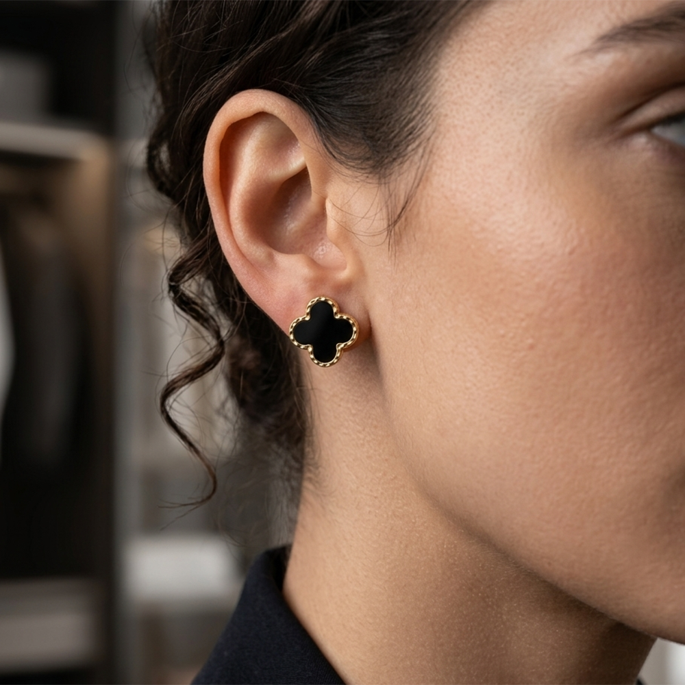 The99Jewel  Elegant Silver-Plated Clover Stud Earrings for Women