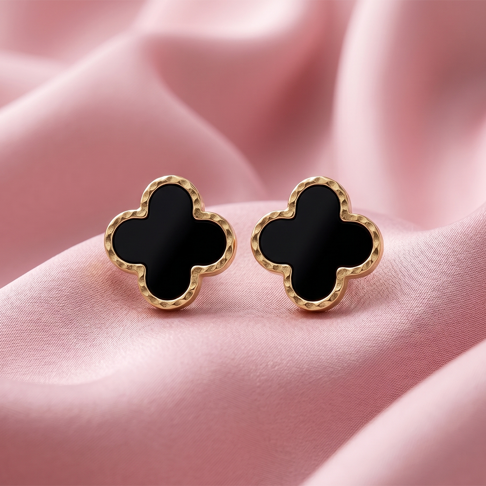 The99Jewel  Elegant Silver-Plated Clover Stud Earrings for Women