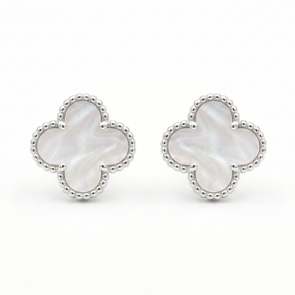 The99Jewel  Elegant Gold-Plated Clover Stud Earrings for Women